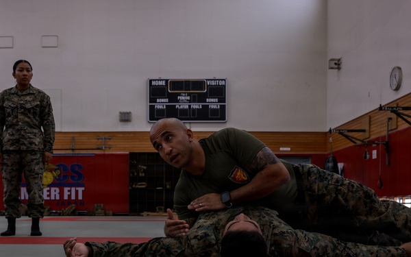 III Marine Expeditionary Force Support Battalion Marines participate in Marine Corps Martial Arts Program brown belt training