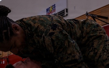 III Marine Expeditionary Force Support Battalion Marines participate in Marine Corps Martial Arts Program brown belt training