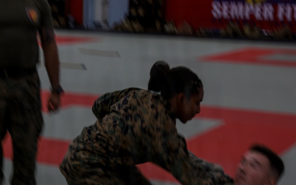 III Marine Expeditionary Force Support Battalion Marines participate in Marine Corps Martial Arts Program brown belt training