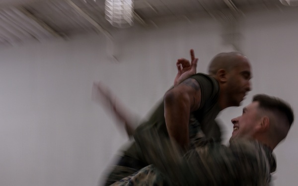 III Marine Expeditionary Force Support Battalion Marines participate in Marine Corps Martial Arts Program brown belt training