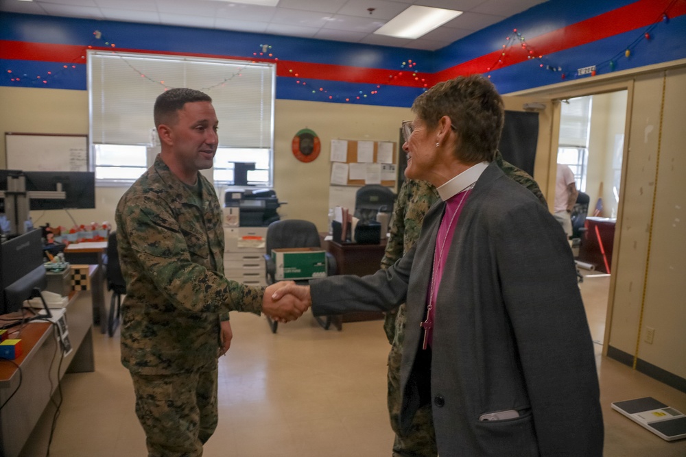 Bishop Ritonia visits MAG-36 Marines