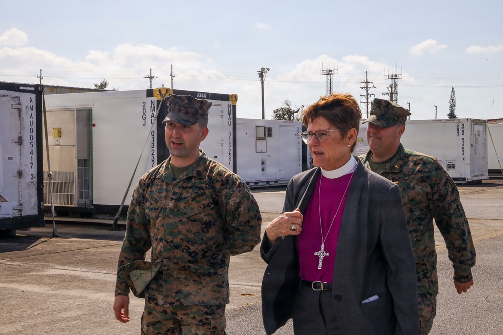 Bishop Ritonia visits MAG-36 Marines