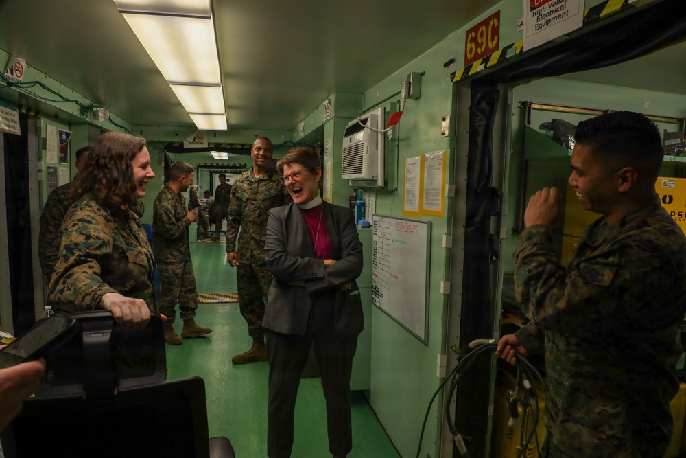 Bishop Ritonia visits MAG-36 Marines