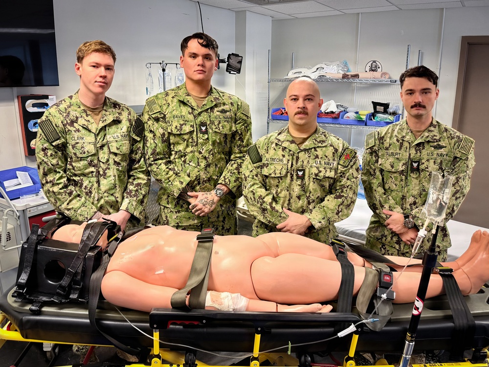 When the classroom dissolves: Four Navy corpsmen and a life on the line