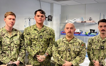 When the classroom dissolves: Four Navy corpsmen and a life on the line