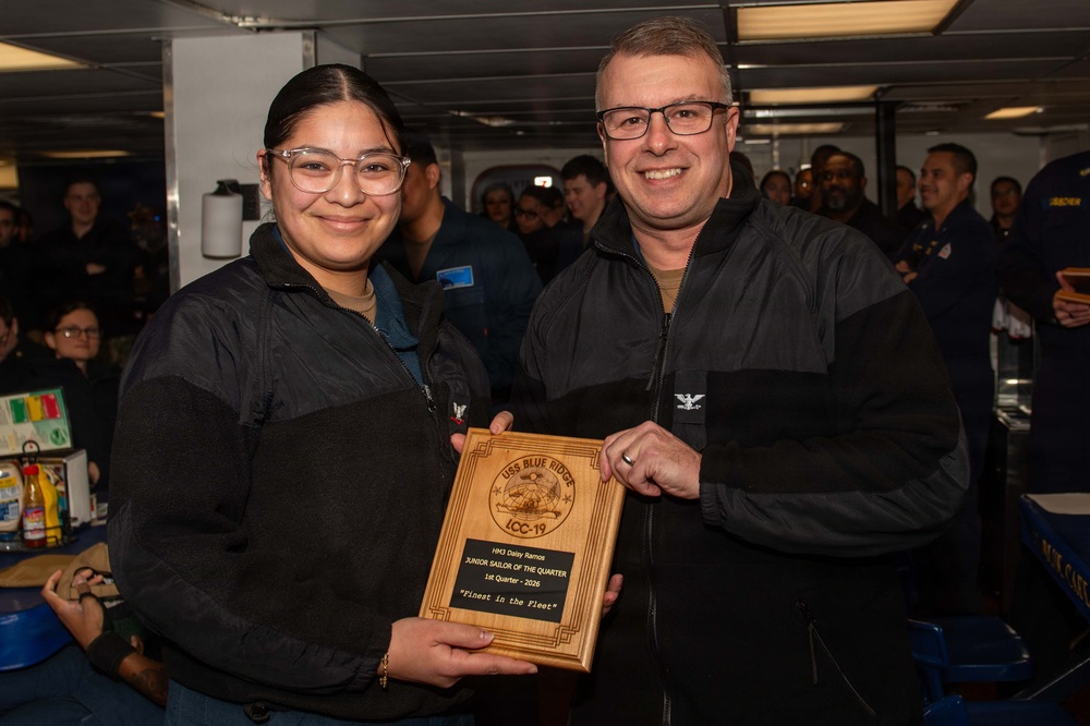 USS Blue Ridge announces Sailors of the Quarter