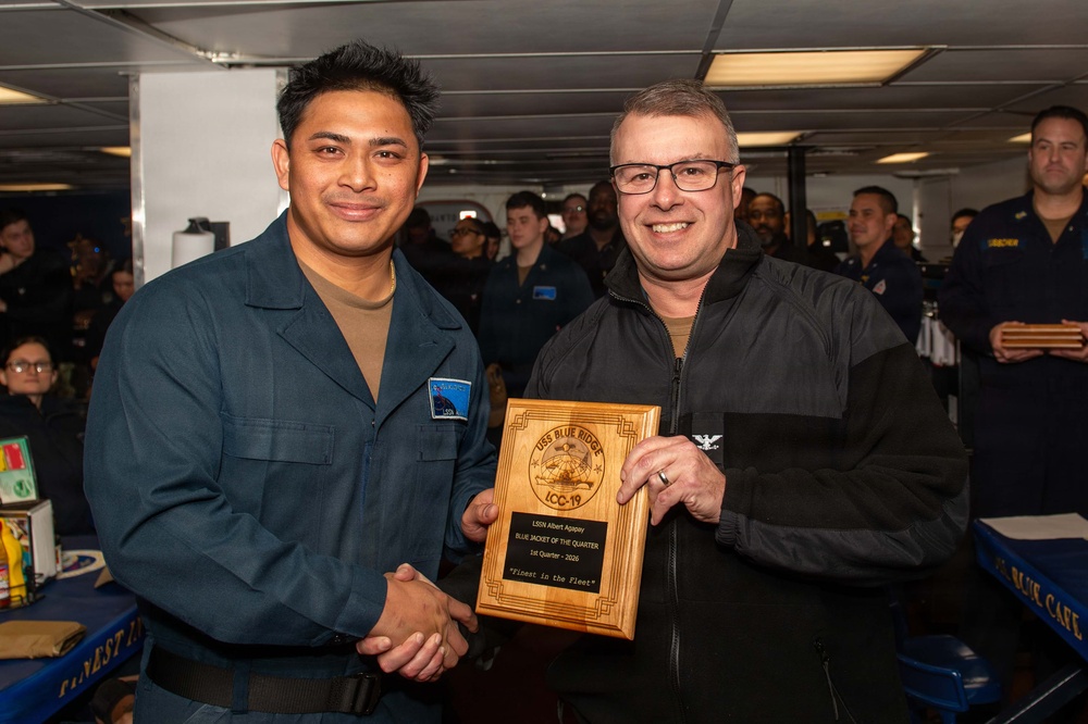 USS Blue Ridge announces Sailors of the Quarter