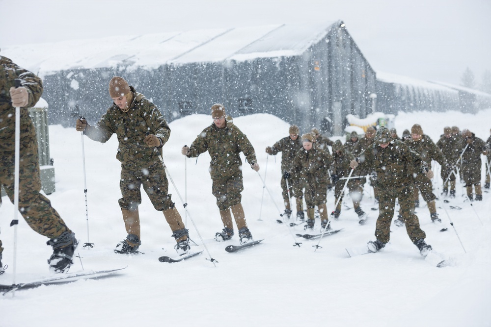 CORE26 | U.S. Marines, Sailors Learn Basic Skiing Techniques for Arctic Exercise