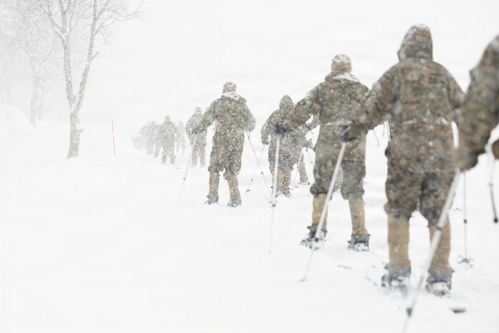 CORE26 | U.S. Marines, Sailors Learn Basic Skiing Techniques for Arctic Exercise
