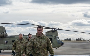 V Corps deputy commanding general visits 12th Combat Aviation Brigade headquarters