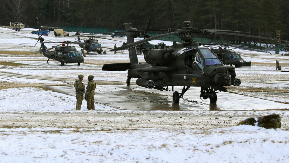 U.S. Army Soldiers Prepare for Flight During Combined Resolve 26-05 at JMRC in Hohenfels, Germany