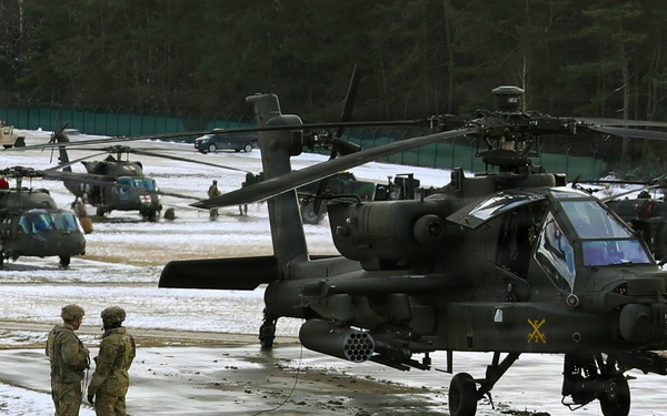 U.S. Army Soldiers Prepare for Flight During Combined Resolve 26-05 at JMRC in Hohenfels, Germany