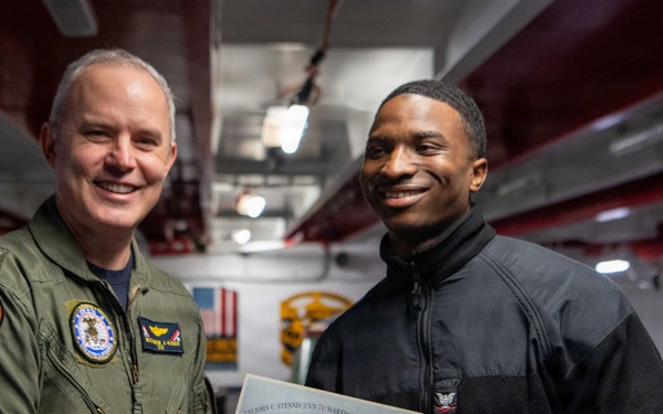 Stennis presents Warfighter of the Week
