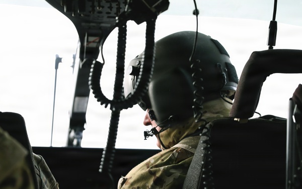 U.S. Army Helicopter Pilot Prepares for Flight in a UH-72A Helicopter During Combined Resolve 26-05 at JMRC in Hohenfels, Germany
