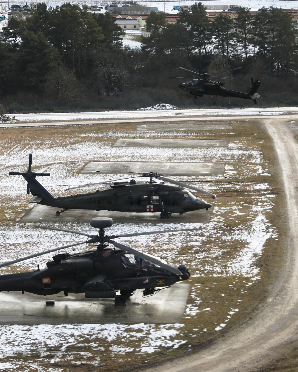 U.S. Army Helicopters Prepare For Flight During Combined Resolve 26-05 at JMRC in Hohenfels, Germany
