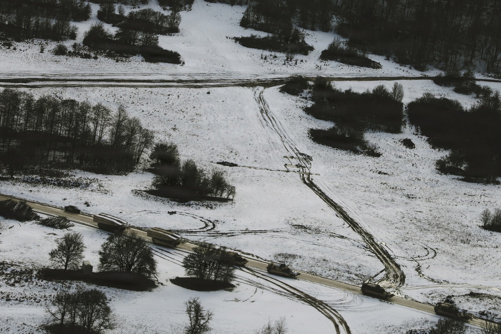 U.S. Army Tanks Maneuvers to an Improved Fighting Position During Combined Resolve 26-05 at JMRC in Hohenfels, Germany