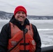 CGC Sturgeon Bay crew member poses for portrait following icebreaking operations