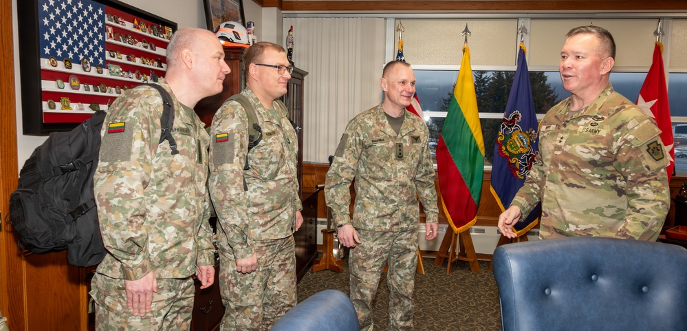 Lithuania’s Griffin Brigade command team visits Pa. National Guard