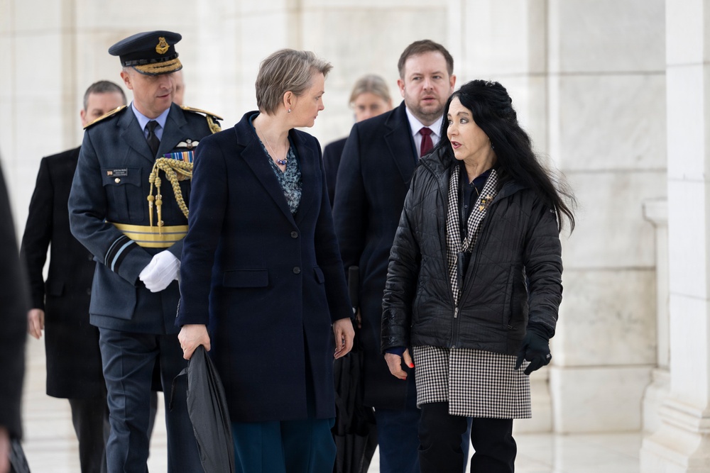U.K. Foreign Secretary Yvette Cooper Visits Arlington National Cemetery