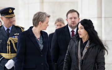 U.K. Foreign Secretary Yvette Cooper Visits Arlington National Cemetery