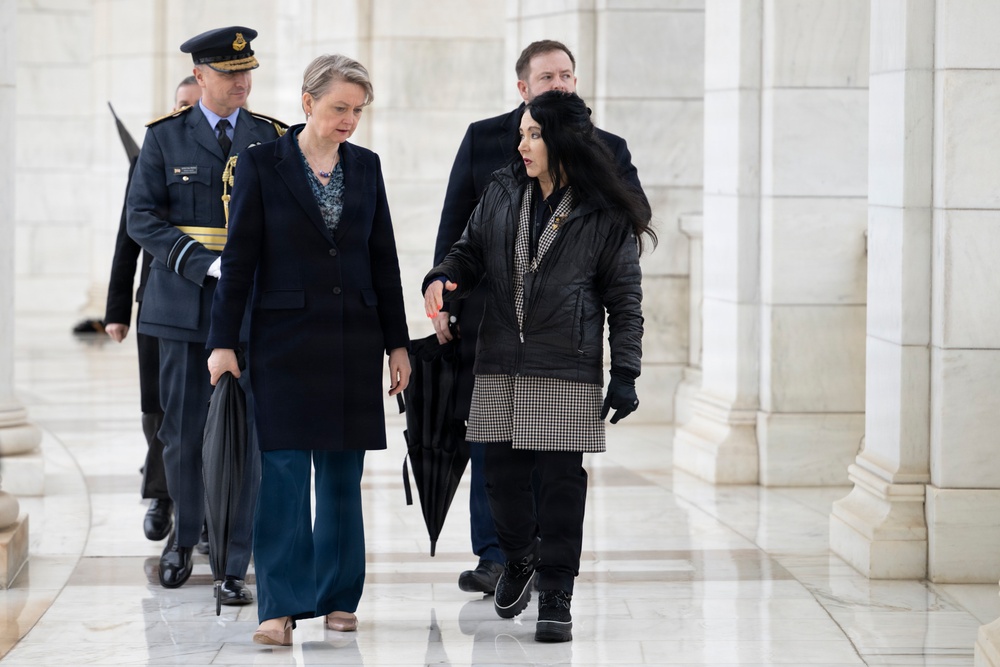 U.K. Foreign Secretary Yvette Cooper Visits Arlington National Cemetery