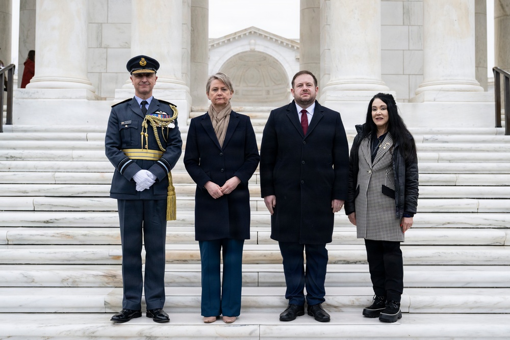 U.K. Foreign Secretary Yvette Cooper Visits Arlington National Cemetery