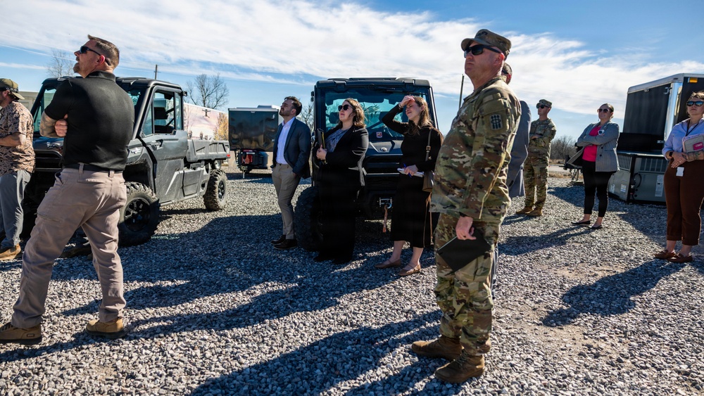 Congressional Staff Delegation Visits Joint Counter–Small UAS University at Fort Sill