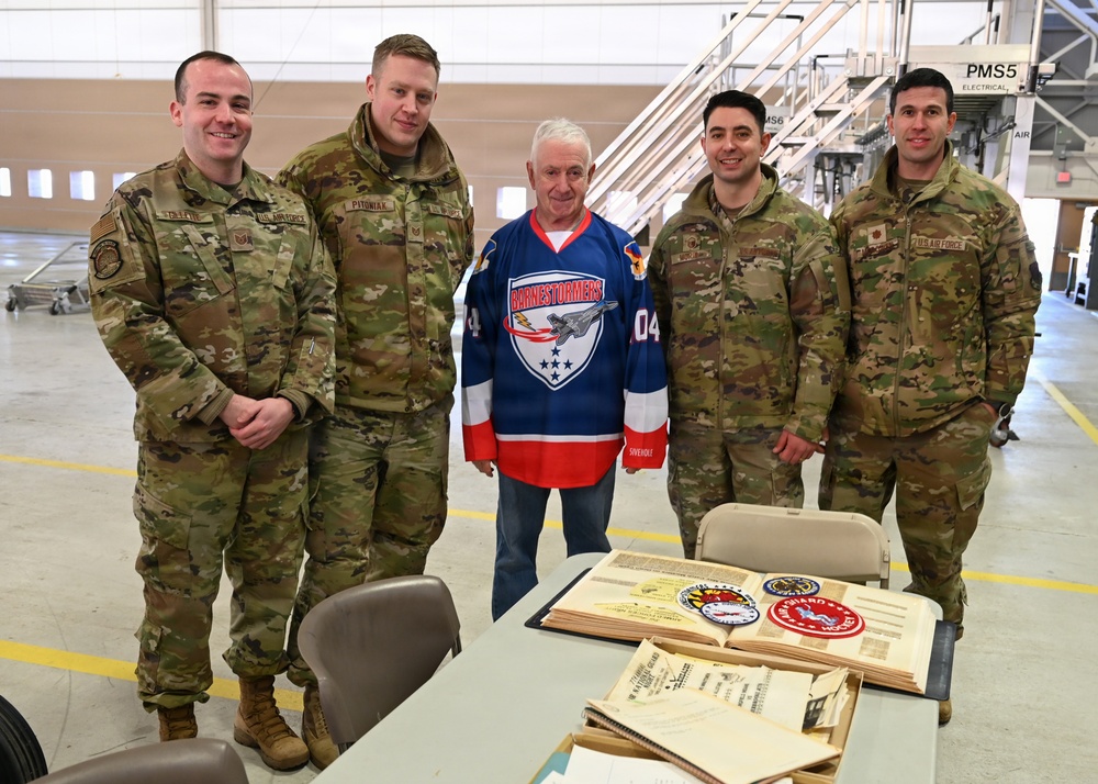 Founding 104th Hockey Player Makes Return Visit to Team