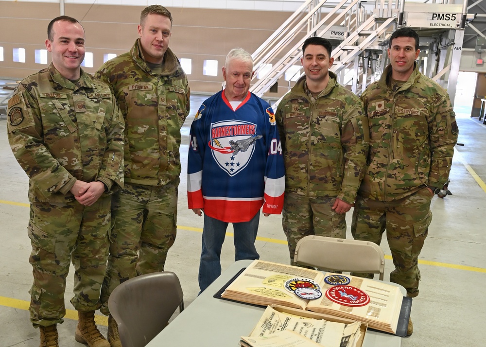 Founding 104th Hockey Player Makes Return Visit to Team