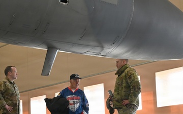 Founding 104th Hockey Player Makes Return Visit to Team