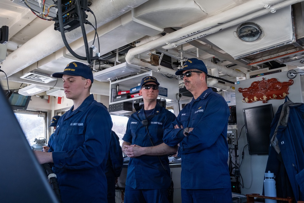 Coast Guard Vice Admiral Moore visits CGC Sturgeon Bay