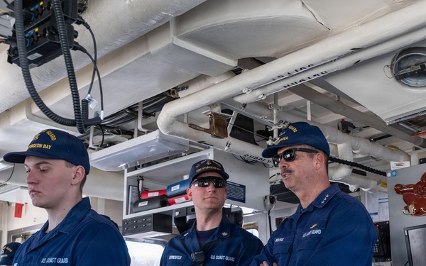 Coast Guard Vice Admiral Moore visits CGC Sturgeon Bay
