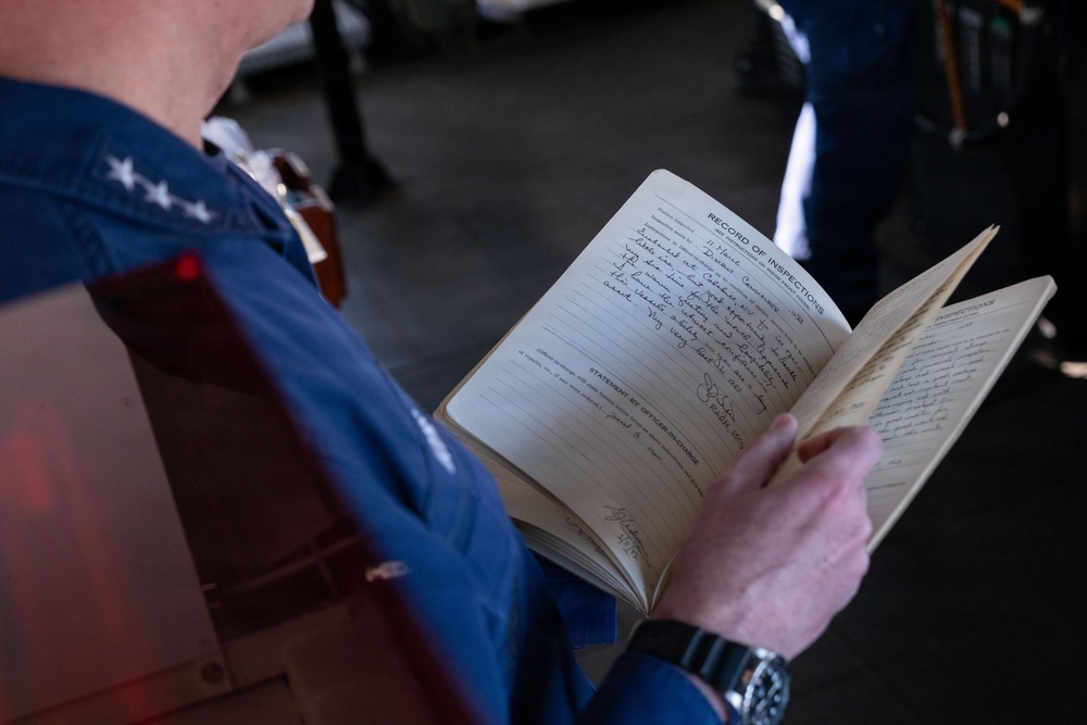 Coast Guard Vice Admiral Moore visits CGC Sturgeon Bay