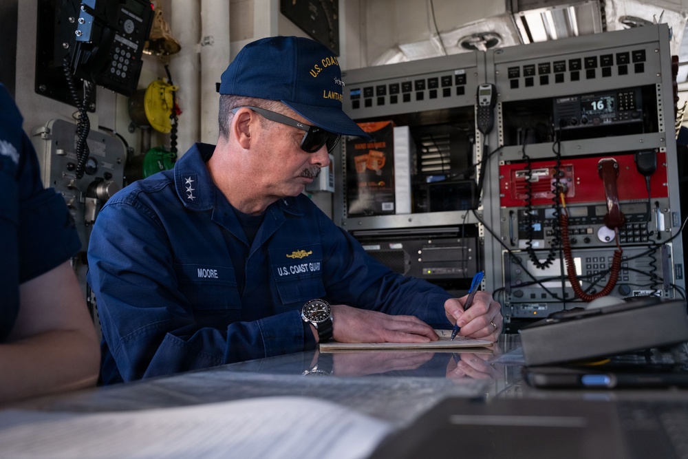 Coast Guard Vice Admiral Moore visits CGC Sturgeon Bay