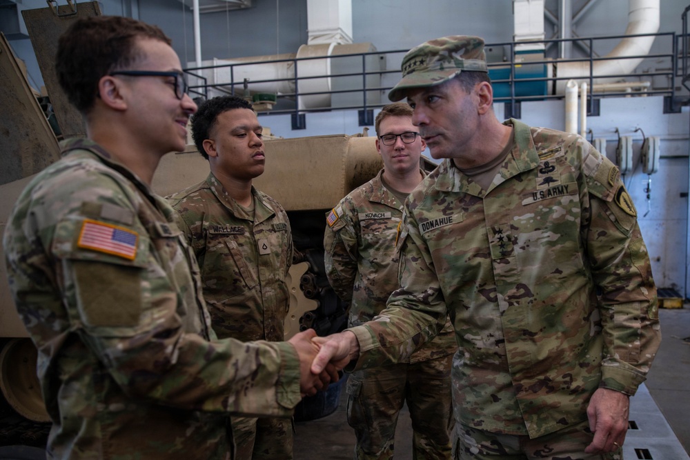 Gen. Donahue and CSM Mullinax Fort Riley visit Feb 18, 2026