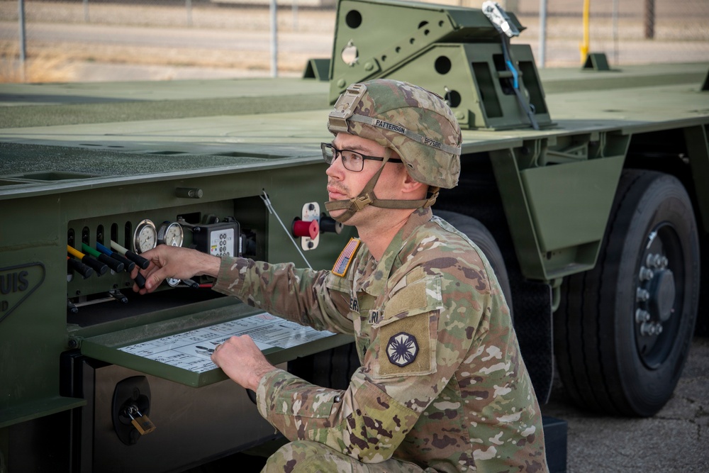 96th Transportation Company conducts convoy assets in preparation for NTC rotation
