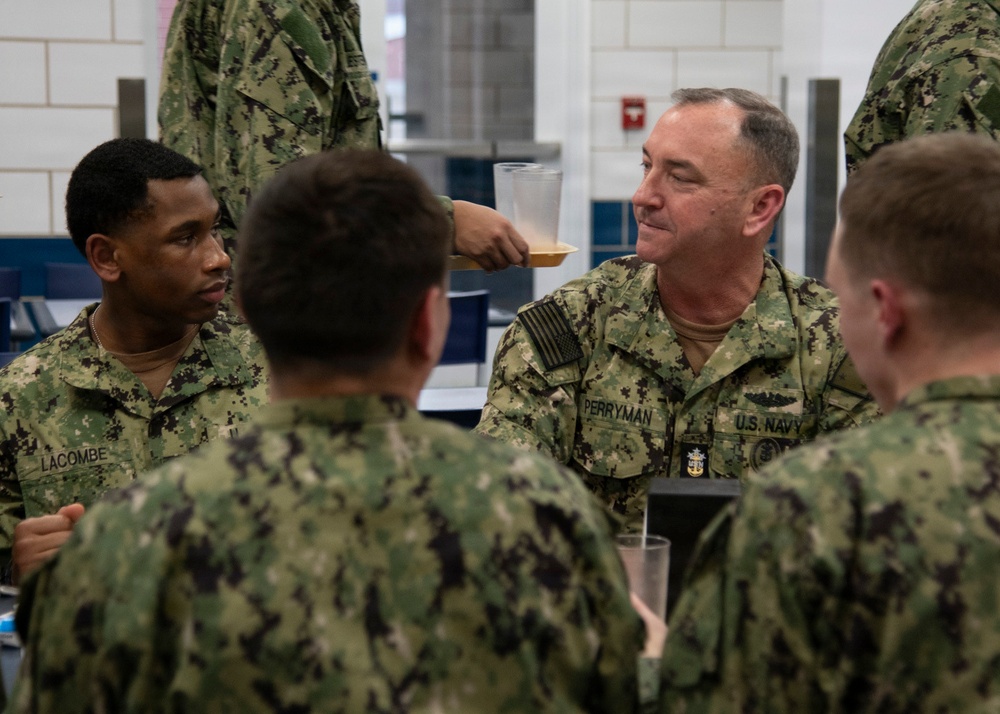 Master Chief Petty Officer of the Navy (MCPON) John Perryman tours RTC