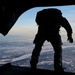 Green Beret exits CH-47 Chinook during MFF jump