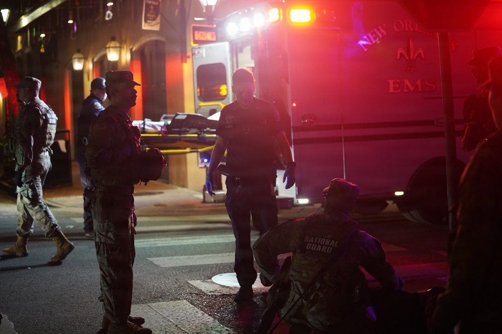 La. Guard supports law enforcement partners during Mardi Gras security operations in New Orleans