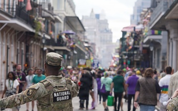 La. Guard supports law enforcement partners during Mardi Gras security operations in New Orleans