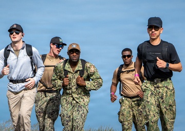 USS Theodore Roosevelt hosts Norwegian Foot March
