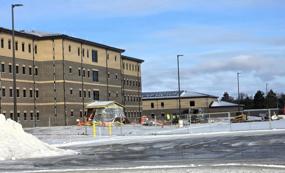 Winter extremes didn’t slow progress on Fort McCoy’s East Barracks Project in February 2026