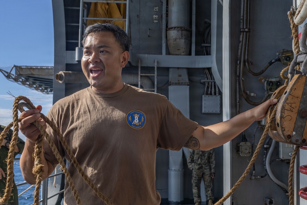 RAS Training Aboard USS Iwo JIma