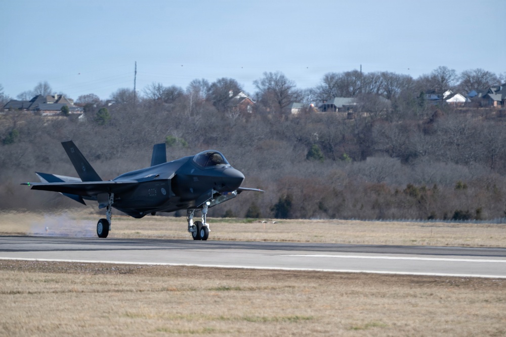 Third Finnish Air Force F-35 Lightning II Arrives at Ebbing Air National Guard Base
