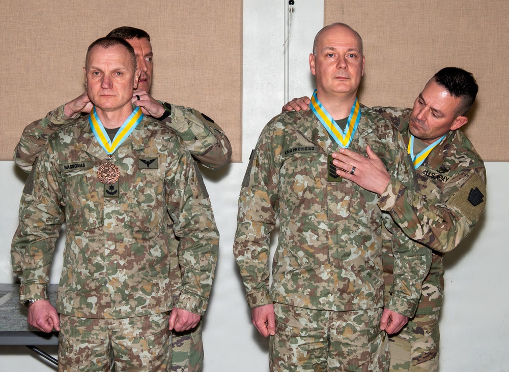 Lithuania Griffin Brigade leadership inducted into the Order of Saint Maurice