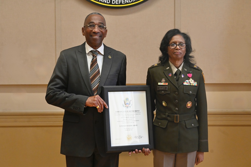 CW5 Jennie L. Elliott Retirement Ceremony