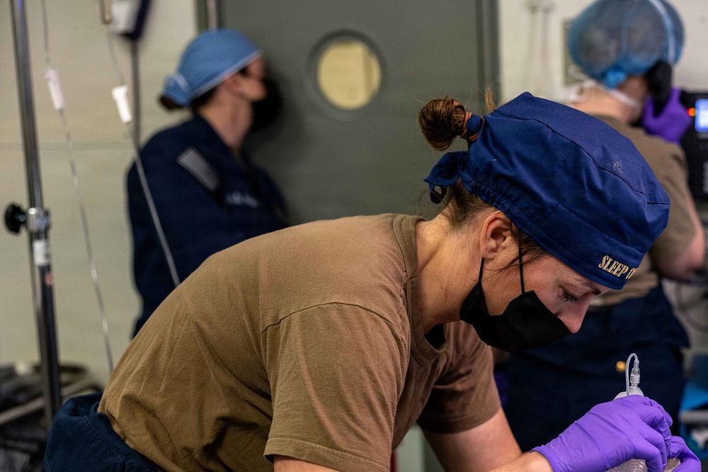 PCU John F. Kennedy Conducts First At-Sea Surgery