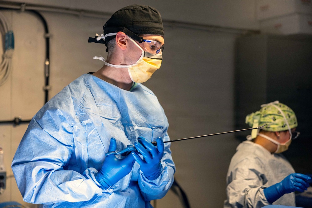 PCU John F. Kennedy Conducts First At-Sea Surgery