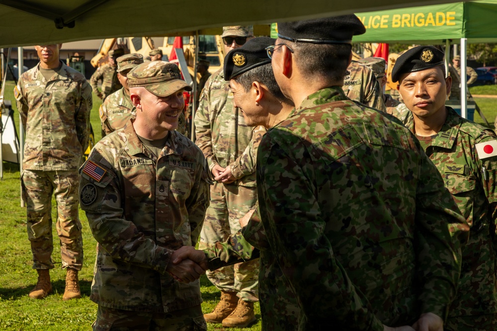 130th Engineer BDE Static Display with Japanese Allies