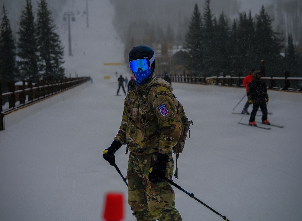 Legacy in Motion: 10th Mountain Division Soldiers Descend Vail Mountain